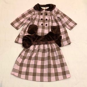 Little Bitty 2pc Coat & Dress Set Sz 12m